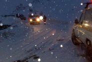 بارش برف و باران در جاده‌های ۷ استان