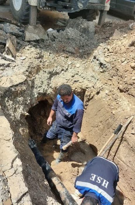 تعمیر و لوله گذاری شبکه توزیع آب چهارراه بسیج کرمانشاه