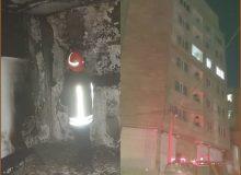 آتش‌سوزی ساختمان مسکونی ۶ طبقه در کرمانشاه